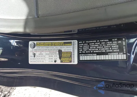 2008 Volkswagen Eos Lux from USA, damaged, VIN WVWFA71F78V021848